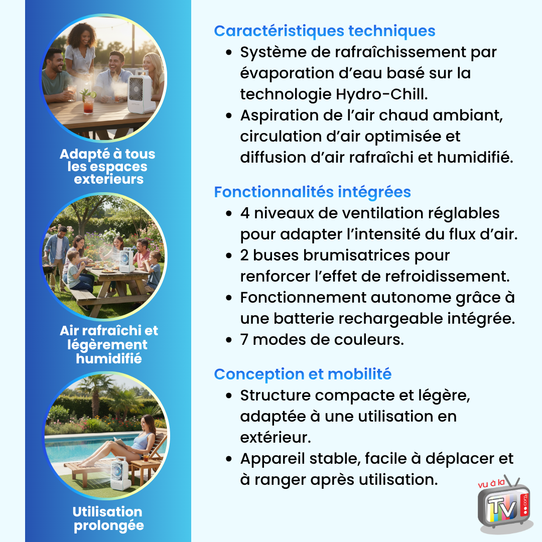 Rafraichisseur d'Air et Climatiseur Mobile Exterieur Arctic Air