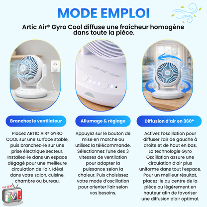 Ventilateur Portable Oscillant 360° Arctic Air