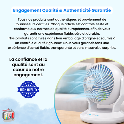 Ventilateur Portable Oscillant 360° Arctic Air