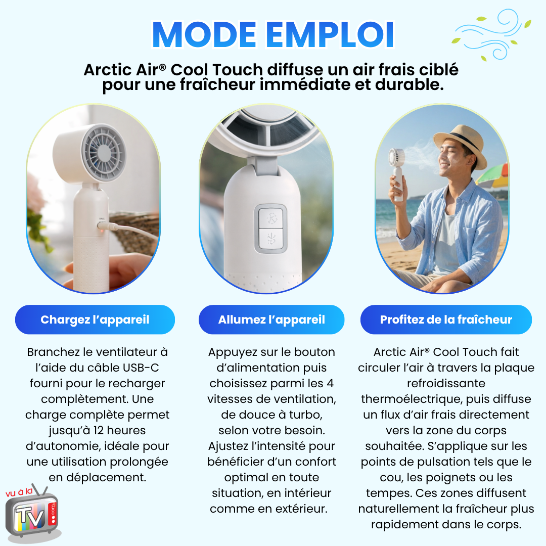 Ventilateur Portable Cool Touch Arctic Air